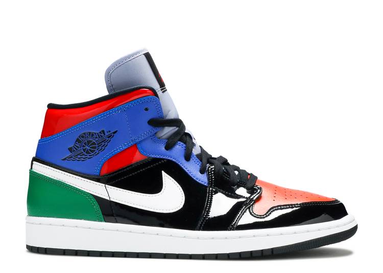 【 AIR JORDAN WMNS JORDAN 1 MID SE 'MULTI PATENT' / 9 1 20 】 ナイキ ミッド エアジョーダン スニーカー レディース｜スニケス