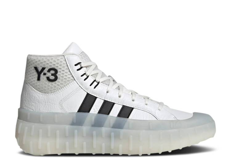 【 ADIDAS Y-3 GR.1P HIGH \u0027CORE WHITE\u0027 / CORE WHITE BLACK CORE WHITE 】 アディダス 御機嫌 中核グループ 白いこと 白いこと 黒いこと 黒いこと スニーカー メンズ