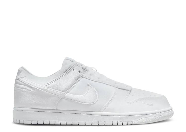 【 NIKE DOVER STREET MARKET X DUNK LOW \u0027WHITE VELVET\u0027 / WHITE WHITE WHITE 】 表どおり ダンク 白いこと 白いこと ダンクロー スニーカー メンズ ナイキ