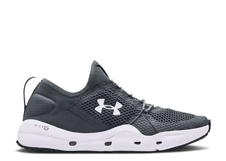 【 UNDER ARMOUR WMNS MICRO G KILCHIS \u0027PITCH GREY\u0027 / PITCH GREY WHITE 】 ミクロ 薄墨色 薄墨色 白いこと 白いこと アンダーアーマー スニーカー レディース