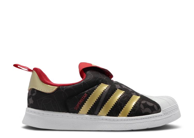 スニーカー アディダス Adidas アディダス スーパースター コア 黒色 ブラック ゴールド Chinese Year ベビー Superstar Adidas 360 I New Core Black Gold Metallic Scarlet スニケス