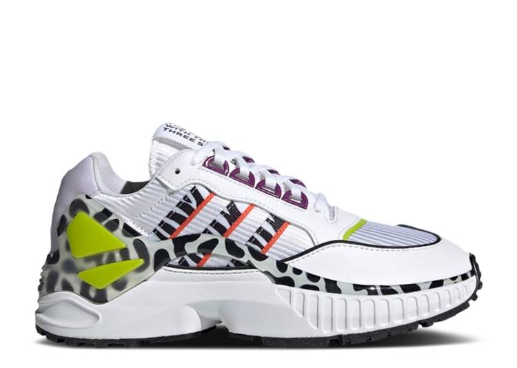 【 ADIDAS RICH MNISI X WMNS ZX WAVIAN \u0027SOUTH AFRICAN CITY LIFE\u0027 / CLOUD WHITE TRUE ORANGE PURPLE 】 アディダス シティ 白いこと 白いこと 橙 オレンジ色 紫 パープル スニーカー レディース