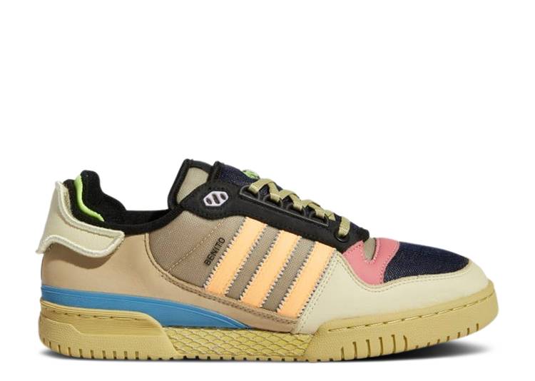 【 ADIDAS BAD BUNNY X FORUM POWERPHASE CATCH AND THROW / SAND ACID ORANGE HALO GOLD 】 アディダス フォーラム 砂色 サンド 橙 オレンジ ゴールド スニーカー メンズ