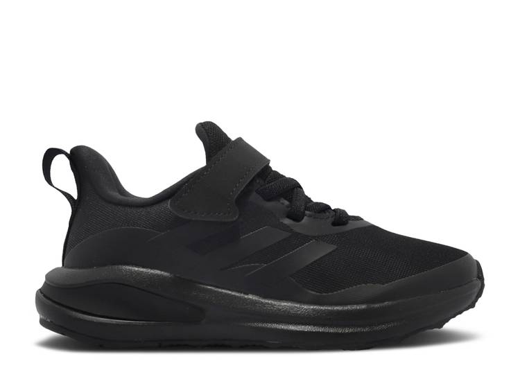 【 ADIDAS FORTARUN ELASTIC LACE K 'TRIPLE BLACK' / CORE BLACK CORE BLACK CORE BLACK 】 アディダス コア 黒色 ブラック ジュニア キッズ ベビー マタニティ スニーカー