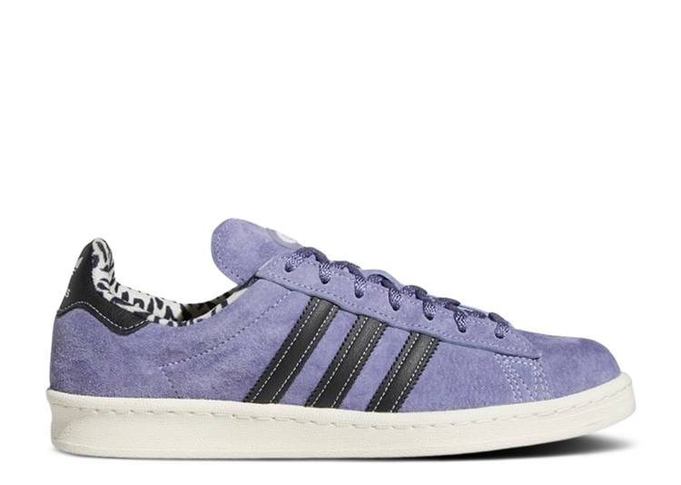 【 ADIDAS XLARGE X CAMPUS 80S ORBIT VIOLET / ORBIT VIOLET CORE BLACK CHALK 】 アディダス キャンパス 紫 バイオレット コア 黒色 ブラック スニーカー メンズ