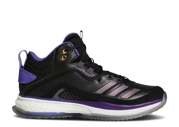 【 ADIDAS ICON 6 TURF KAGE KICKS - BLACK PURPLE / CORE BLACK GREY CORE BLACK 】 アディダス アイコン ターフ 黒色 ブラック コア 灰色 グレー スニーカー メンズ