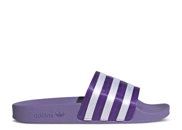 【 ADIDAS WMNS ADILETTE SLIDES \u0027MAGIC LILAC\u0027 / MAGIC LILAC CLOUD WHITE PURPLE 】 アディダス アディレッタ 神通力 白いこと 白いこと 紫 パープル スニーカー レディース