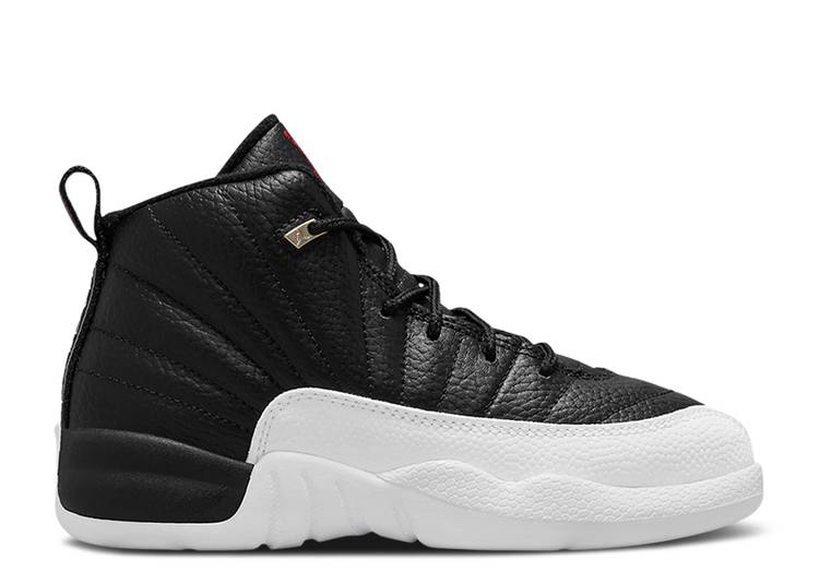 【 AIR JORDAN JORDAN 12 RETRO PS 'PLAYOFF' 2022 / BLACK VARISTY RED WHITE 】 ナイキ 黒色 ブラック 赤 レッド 白色 ホワイト エアジョーダン ジュニア キッズ ベビー マタニティ スニーカー|スニケス