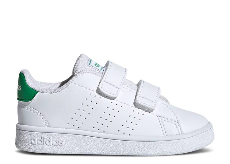 【 ADIDAS ADVANTAGE I WHITE GREEN / CLOUD WHITE LEGEND INK CLOUD 】 アディダス 白色 ホワイト レジェンド ベビー