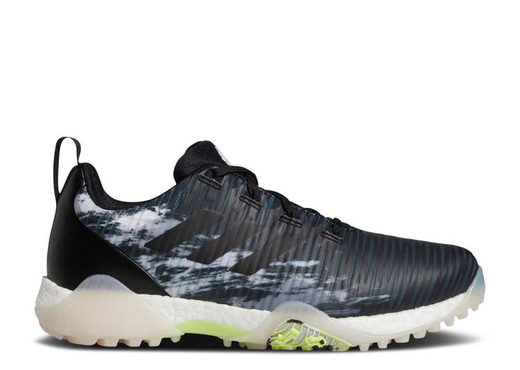 【 ADIDAS CODECHAOS GOLF 'BLACK PULSE LIME' / CORE BLACK CORE BLACK PULSE LIME 】 アディダス ゴルフ コア 黒色 ブラック ライム スニーカー メンズ｜スニケス
