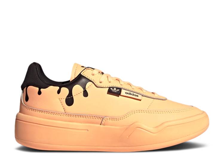 【 ADIDAS WMNS HER COURT 'PAINT DRIP - ACID ORANGE' / ACID ORANGE ACID ORANGE CORE 】 アディダス コート 橙 オレンジ コア スニーカー レディース