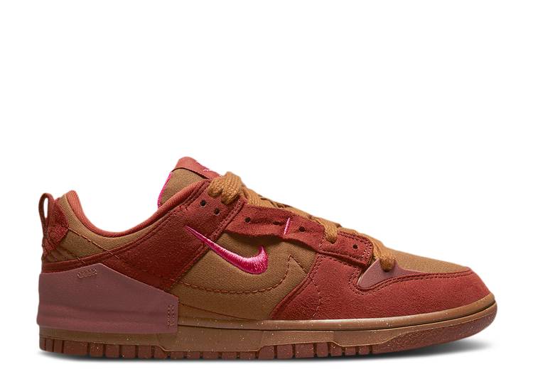 【 NIKE WMNS DUNK LOW DISRUPT 2 \u0027DESERT BRONZE\u0027 / DESERT BRONZE PINK PRIME RUGGED 】 ダンク 銅 ブロンズ さくら色 ダンクロー スニーカー レディース ナイキ