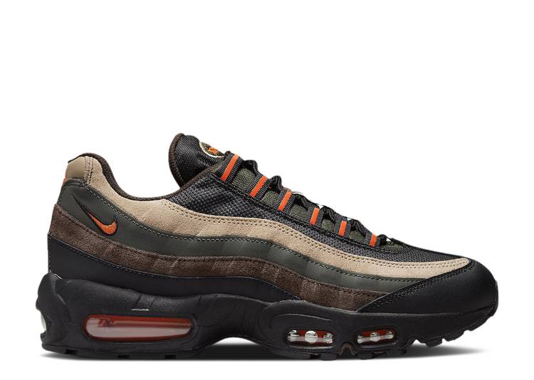 【 NIKE AIR MAX 95 \u0027DARK ARMY\u0027 / DARK ARMY ORANGE BLAZE TWEED 】 マックス 正規陸軍 橙 オレンジ色 エア湖マックス スニーカー メンズ ナイキ