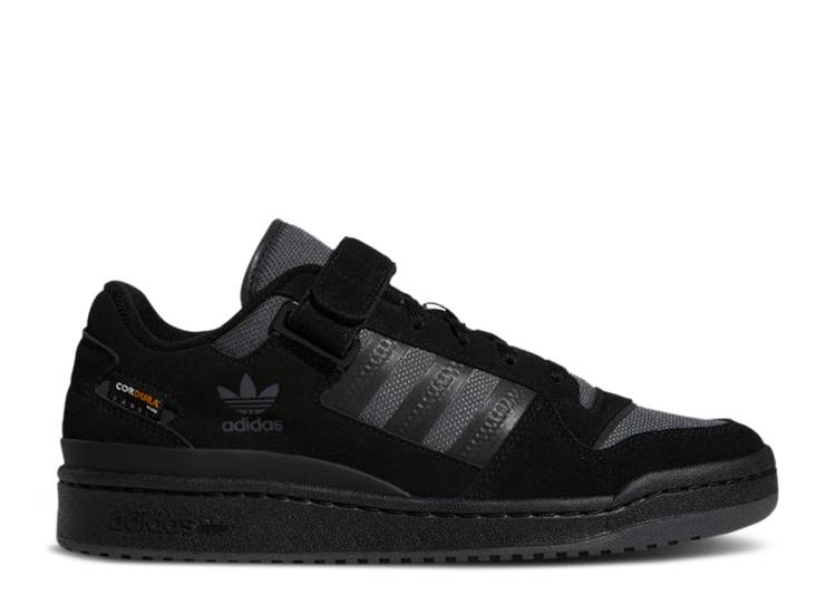 【 ADIDAS FORUM LOW 'BLACK GREY' / CORE BLACK GREY SIX SILVER 】 アディダス フォーラム コア 黒色 ブラック 灰色 グレー 銀色 シルバー スニーカー メンズ