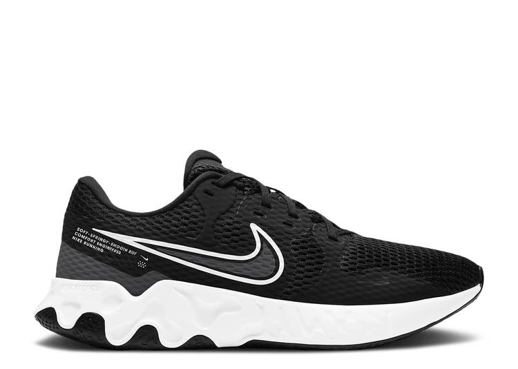 【 NIKE RENEW RIDE 2 'BLACK WHITE' / BLACK DARK SMOKE GREY WHITE 】 黒色 ブラック 灰色 グレー 白色 ホワイト スニーカー メンズ ナイキ｜スニケス