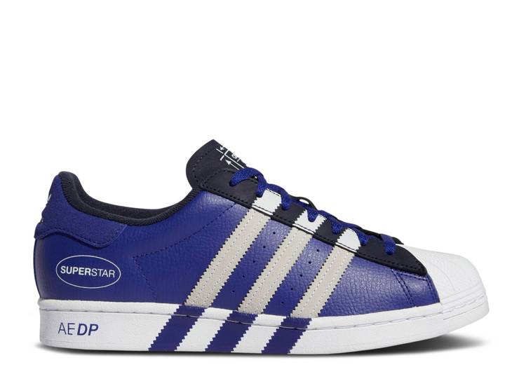 【 ADIDAS SUPERSTAR 'EXTENDED MIDFOOT STRIPES - LEGACY INDIGO' / LEGACY INDIGO CLOUD WHITE LEGEND 】 アディダス スーパースター レガシー 藍色 インディゴ 白色 ホワイト レジェンド スニーカー メンズ