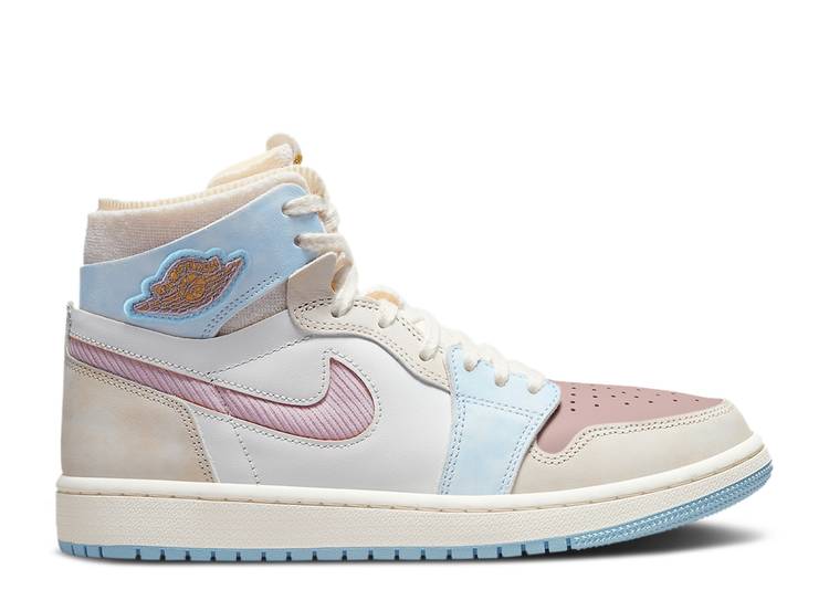 【 AIR JORDAN WMNS JORDAN 1 HIGH ZOOM COMFORT 'PINK OXFORD PLUM FOG' / PINK OXFORD PLUM FOG SUMMIT 】 ナイキ ハイ ズーム オックスフォード ピンク エアジョーダン スニーカー レディース