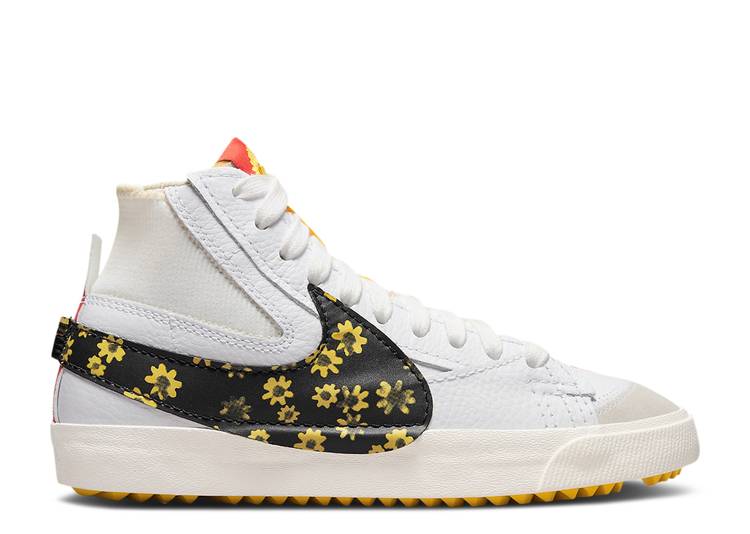 【 NIKE BLAZER MID 77 JUMBO UNFLOWER / WHITE MULTI COLOR HABANERO RED 】 ブレイザー ミッド ジャンボ 白色 ホワイト 赤 レッド スニーカー メンズ ナイキ