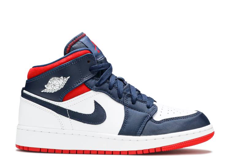 【 AIR JORDAN JORDAN 1 MID GS 'USA OLYMPIC' / 8 26 20 】 ナイキ ミッド エアジョーダン ジュニア キッズ ベビー マタニティ スニーカー|スニケス