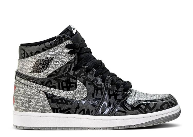【 AIR JORDAN JORDAN 1 HIGH OG \u0027REBELLIONAIRE\u0027 / BLACK WHITE PARTICLE GREY 】 ナイキ 御機嫌 黒いこと 黒いこと 白いこと 白いこと 薄墨色 薄墨色 エアジョーダン スニーカー メンズ