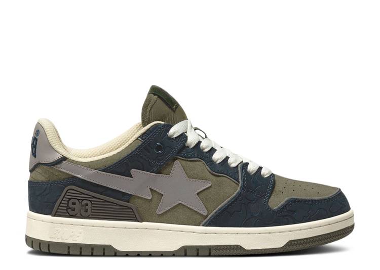 【 BAPE SK8 STA 'ARMY GREEN DARK BLUE' / ARMY GREEN DARK BLUE 】 緑 グリーン アーミー 青色 ブルー スニーカー メンズ ベイプ 51,060円