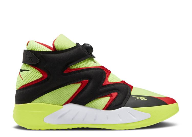 【 REEBOK INSTAPUMP FURY ZONE \u0027ACID YELLOW\u0027 / ACID YELLOW BLACK VECTOR RED 】 リーボック 地区 黄味がかった 黄み 黒いこと 黒いこと 赤 赤いこと インスタポンプフューリー スニーカー メンズ 靴-メンズ靴