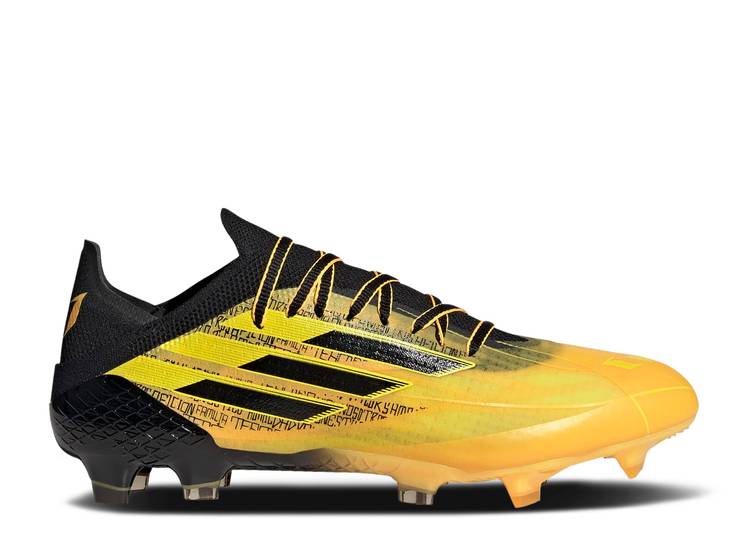【 ADIDAS X SPEEDFLOW MESSI.1 FG \u0027SOLAR GOLD BRIGHT YELLOW\u0027 / SOLAR GOLD CORE BLACK BRIGHT 】 アディダス ゴールド 中核グループ 黒いこと 黒いこと スニーカー メンズ