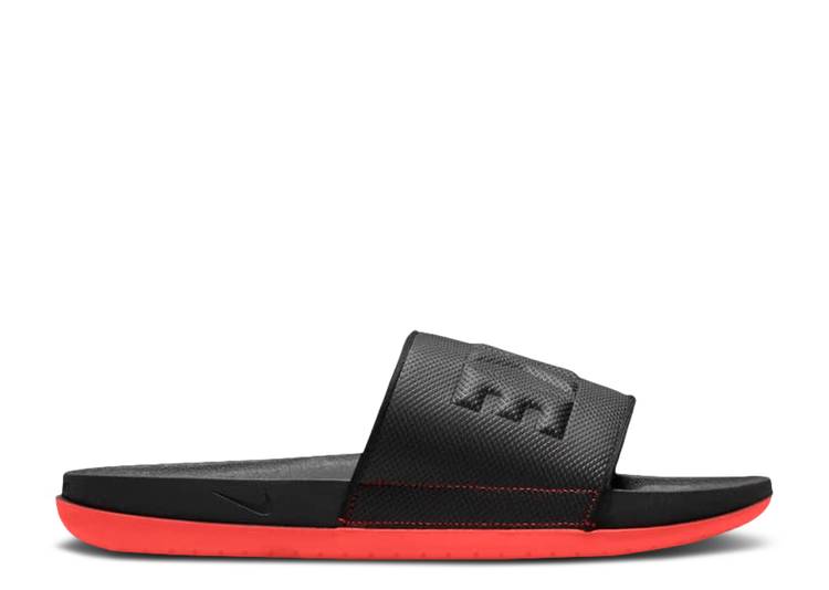 【 NIKE OFFCOURT SLIDE \u0027BRED\u0027 / BLACK CHILE RED BLACK 】 サンダル 黒いこと 黒いこと 赤 赤いこと スニーカー メンズ ナイキ