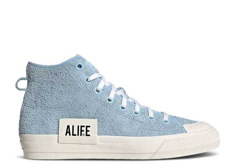 【 ADIDAS ALIFE X NIZZA HIGH \u0027CLEAR SKY\u0027 / CLEAR SKY CLEAR SKY OFF WHITE 】 アディダス エーライフ 御機嫌 天の原 白いこと 白いこと スニーカー メンズ