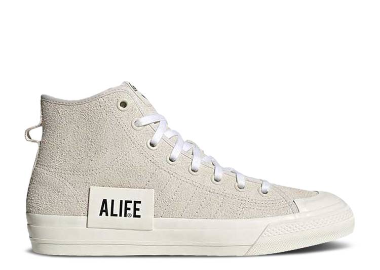 【 ADIDAS ALIFE X NIZZA HIGH CREAM WHITE / CREAM WHITE CREAM WHITE OFF 】 アディダス エーライフ ハイ クリーム 白色 ホワイト スニーカー メンズ