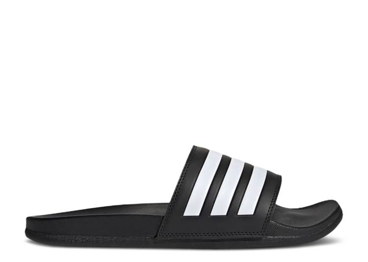【 ADIDAS ADILETTE COMFORT SLIDE 'BLACK WHITE' / CORE BLACK CLOUD WHITE CORE 】 アディダス アディレッタ サンダル コア 黒色 ブラック 白色 ホワイト スニーカー メンズ