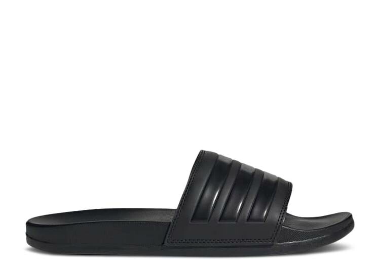 【 ADIDAS ADILETTE COMFORT SLIDE 'TRIPLE BLACK' / CORE BLACK CORE BLACK CORE BLACK 】 アディダス アディレッタ サンダル コア 黒色 ブラック スニーカー メンズ