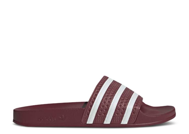 【 ADIDAS ADILETTE SLIDES 'QUIET CRIMSON' / QUIET CRIMSON CLOUD WHITE QUIET 】 アディダス アディレッタ クリムゾン 白色 ホワイト スニーカー メンズ