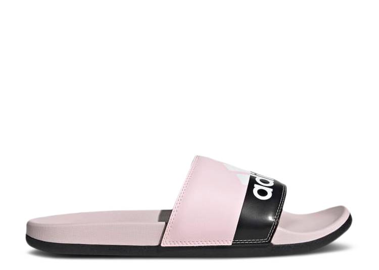 【 ADIDAS ADILETTE COMFORT SLIDE 'CLEAR PINK BLACK' / CLEAR PINK CLOUD WHITE CORE 】 アディダス アディレッタ サンダル ピンク 白色 ホワイト コア スニーカー メンズ