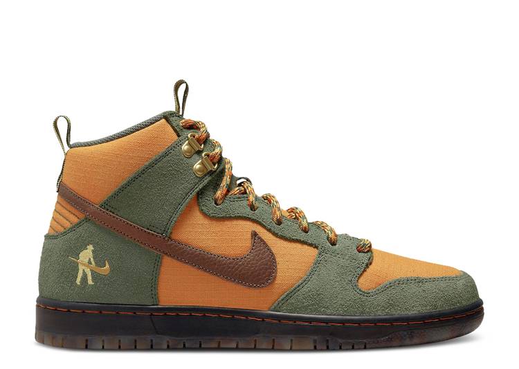 【 NIKE PASS~PORT X DUNK HIGH SB \u0027WORKBOOT\u0027 / CARBON GREEN CIDER WHEAT GOLD 】 ダンク ご機嫌 エスビー 炭素 緑 緑であること ウィート ゴールド ダンクハイ スニーカー メンズ ナイキ