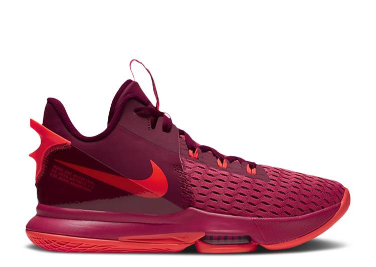 【 NIKE LEBRON WITNESS 5 EP \u0027GYM RED CRIMSON\u0027 / GYM RED TEAM RED BRIGHT CRIMSON 】 レブロン 赤 赤いこと 野球クラブ クリムゾン ウィットネス スニーカー メンズ ナイキ