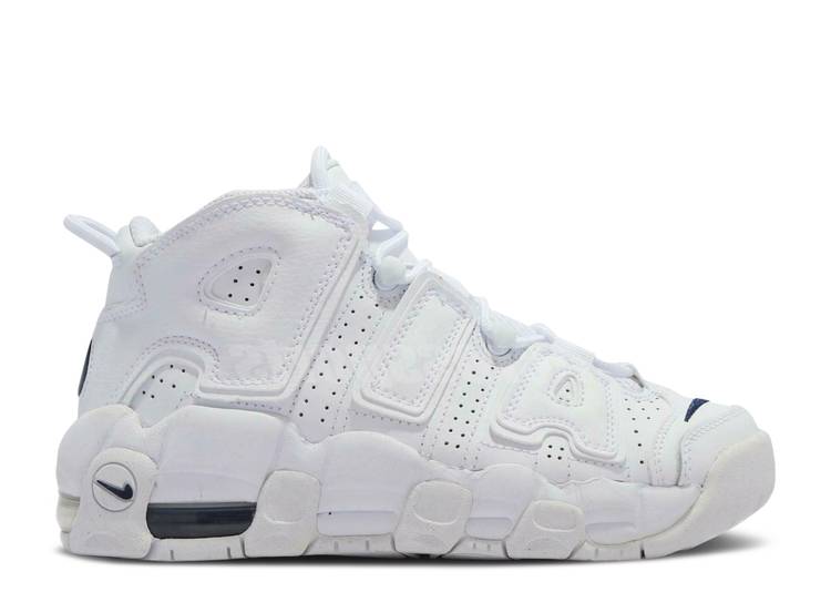 【 NIKE AIR MORE UPTEMPO GS \u0027WHITE MIDNIGHT NAVY\u0027 / WHITE WHITE MIDNIGHT NAVY 】 膨れ上がるペース 白いこと 白いこと 紺色 米国海軍 エアモアアップテンポ モアテン 御坊っちゃん キッズ もの言う花 マタニティ スニーカー ナ 靴-キッズ・ベビー・マタニティ