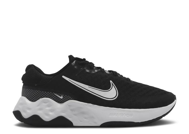 【 NIKE WMNS RENEW RIDE 3 \u0027BLACK WHITE\u0027 / BLACK WHITE DARK SMOKE GREY 】 黒いこと 黒いこと 白いこと 白いこと 薄墨色 薄墨色 スニーカー レディース ナイキ