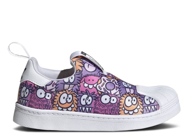 【 ADIDAS KEVIN LYONS X SUPERSTAR 360 J 'MONSTER' / LIGHT PINK SHADOW NAVY CLOUD 】 アディダス ケビン スーパースター ピンク シャドー シャドウ 紺色 ネイビー ジュニア キッズ ベビー マタニティ スニーカー｜スニケス