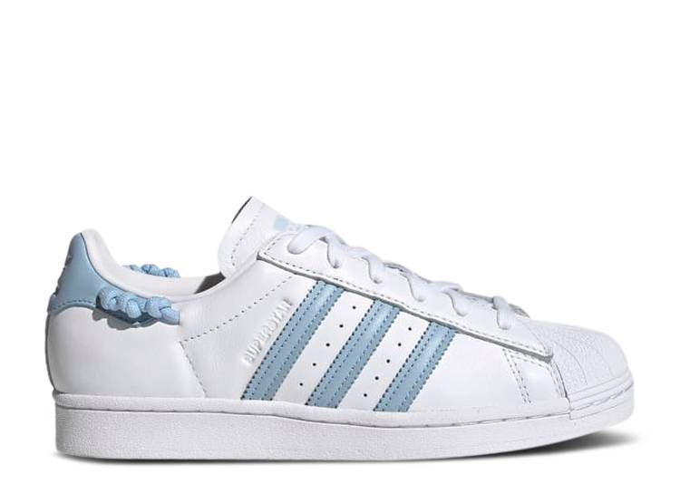 【 ADIDAS WMNS SUPERSTAR 'KNOTTED ROPE - WHITE CLEAR SKY' / CLOUD WHITE CLEAR SKY CLOUD 】 アディダス スーパースター 白色 ホワイト スカイ スニーカー レディース