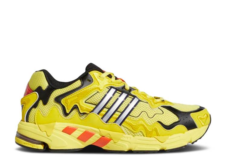 【 ADIDAS BAD BUNNY X RESPONSE CL \u0027YELLOW\u0027 / YELLOW CORE BLACK BOLD ORANGE 】 アディダス 受け答え 黄味がかった 黄色 中核グループ 黒いこと 黒いこと 橙 オレンジ色 スニーカー メンズ