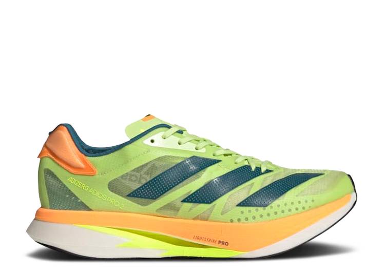 【 ADIDAS ADIZERO ADIOS PRO 2 PULSE LIME FLASH ORANGE / PULSE LIME REAL TEAL FLASH 】 アディダス アディゼロ アディオス プロ ライム レアル スニーカー メンズ