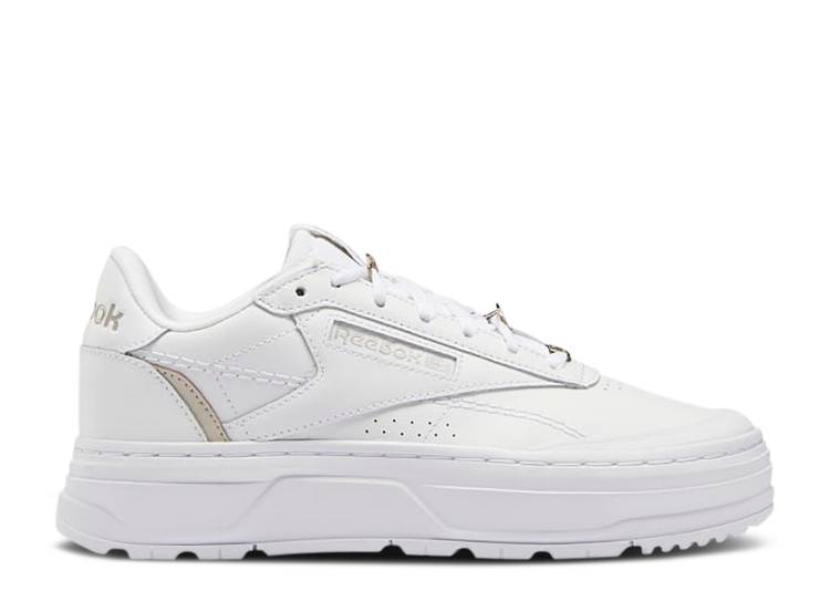 【 REEBOK WMNS CLUB C DOUBLE GEO \u0027WHITE MOONSTONE\u0027 / FOOTWEAR WHITE FOOTWEAR WHITE 】 リーボック 野球クラブ 白いこと 白いこと スニーカー レディース