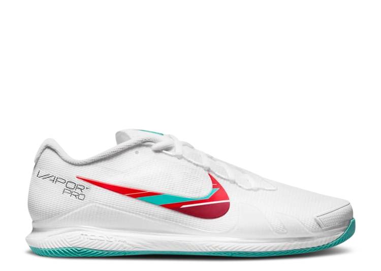 【 NIKE COURT AIR ZOOM VAPOR PRO 'WHITE WASHED TEAL' / WHITE HABANERO RED POMEGRANATE 】 コート ズーム プロ 白色 ホワイト 赤 レッド スニーカー メンズ ナイキ｜スニケス