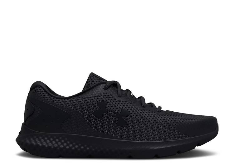 【 UNDER ARMOUR CHARGED ROGUE 3 'TRIPLE BLACK' / BLACK 】 黒色 ブラック アンダーアーマー スニーカー メンズ