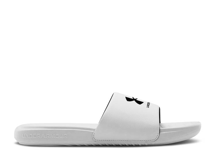 【 UNDER ARMOUR ANSA FIXED SLIDE WHITE BLACK / WHITE BLACK 】 サンダル 白色 ホワイト 黒色 ブラック アンダーアーマー スニーカー メンズ
