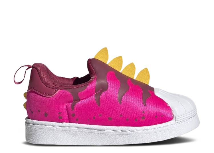 【 ADIDAS SUPERSTAR 360 I \u0027DINOSAUR\u0027 / TEAM SHOCK PINK WILD PINK CLOUD 】 アディダス はやりっ子 野球クラブ ぼうぜん自失 サクラ色 ワイルド もの言う花