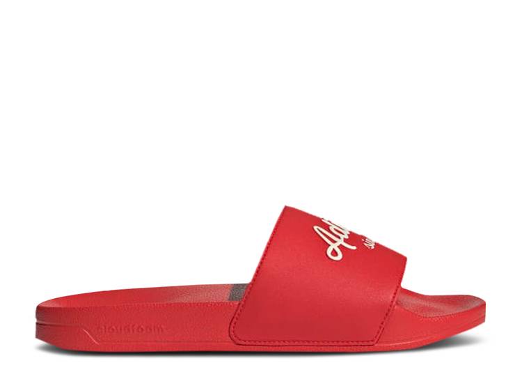 【 ADIDAS ADILETTE SHOWER SLIDE 'VIVID RED' / VIVID RED\\WONDER WHITE VIVID RED 】 アディダス アディレッタ サンダル 白色 ホワイト 赤 レッド シャワーサンダル RED\\WONDER スニーカー メンズ