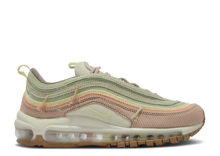 【 NIKE WMNS AIR MAX 97 \u0027BRIGHT SIDE\u0027 / OLIVE AURA CITRON TINT LIME 】 マックス オリーブ 佇まい 菩提樹 大気圏マックス スニーカー レディース ナイキ