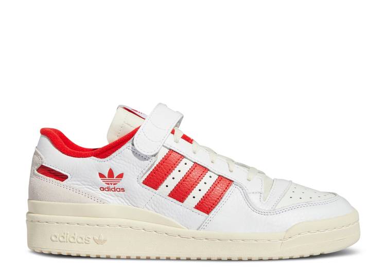 【 ADIDAS FORUM 84 LOW \u0027WHITE VIVID RED\u0027 / CLOUD WHITE VIVID RED CREAM 】 アディダス 討論会 白いこと 白いこと 赤 赤いこと 皮膚軟化剤 スニーカー メンズ